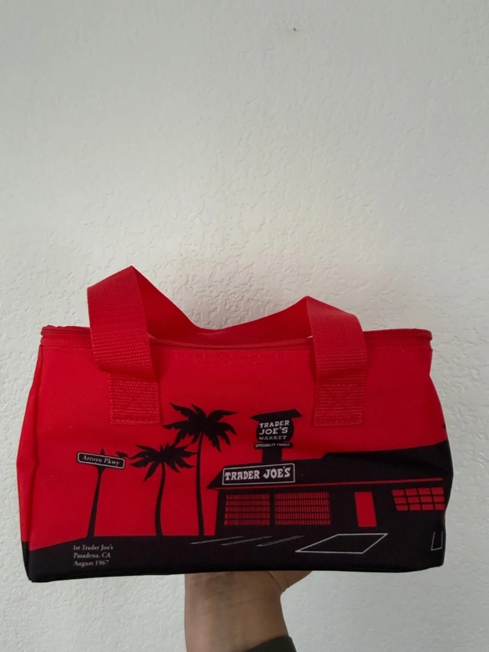 Trader Joe's Red Market Tote Cooler